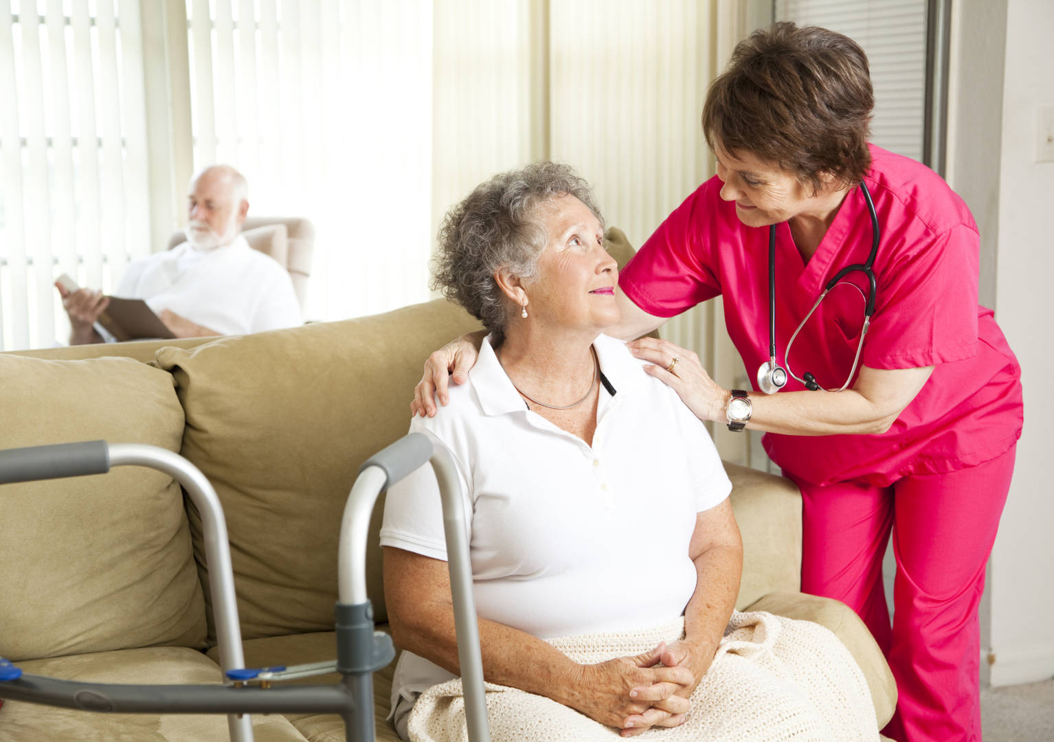 nurse with older female patient
